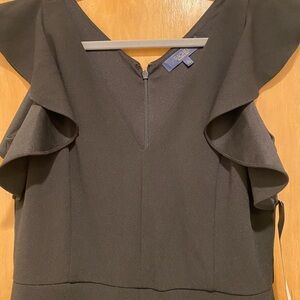 NET RACHEL Rachel Roy Black Ruffle sleeve jumpsuit/romper